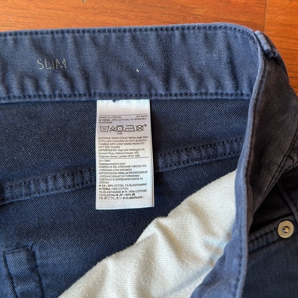 Banana Republic Men’s SlimTraveler Pant Navy Size 33x34 - Picture 5 of 7